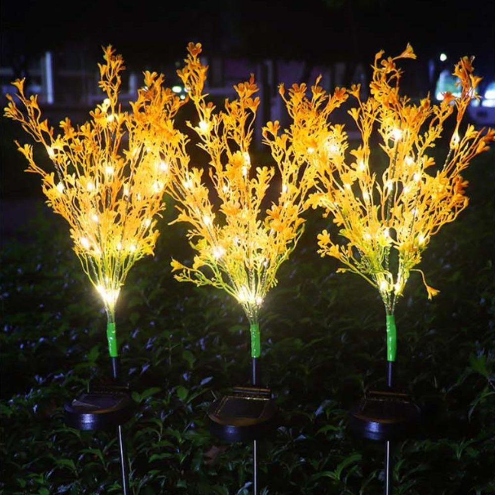 IP65 Waterproof Solar Courtyard Lights Ground Plug Lamp Dusk To Dawn Rapeseed Flower Lights Solar Powered Outdoor Decoration