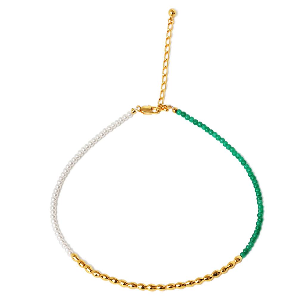Mezmic Triple Bead Pearl Necklace
