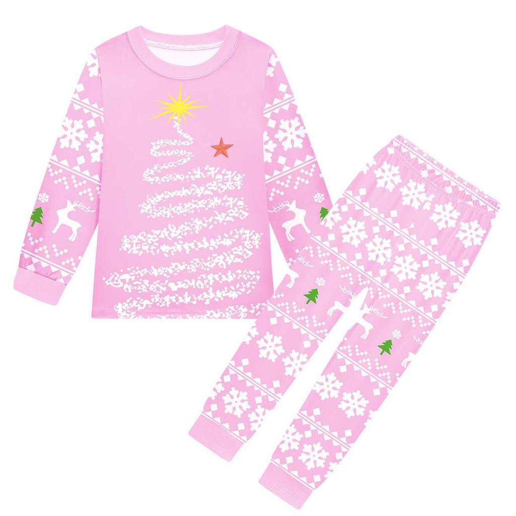 Children's Fashion Suit Skirt Round Neck Long Sleeve Top Pants