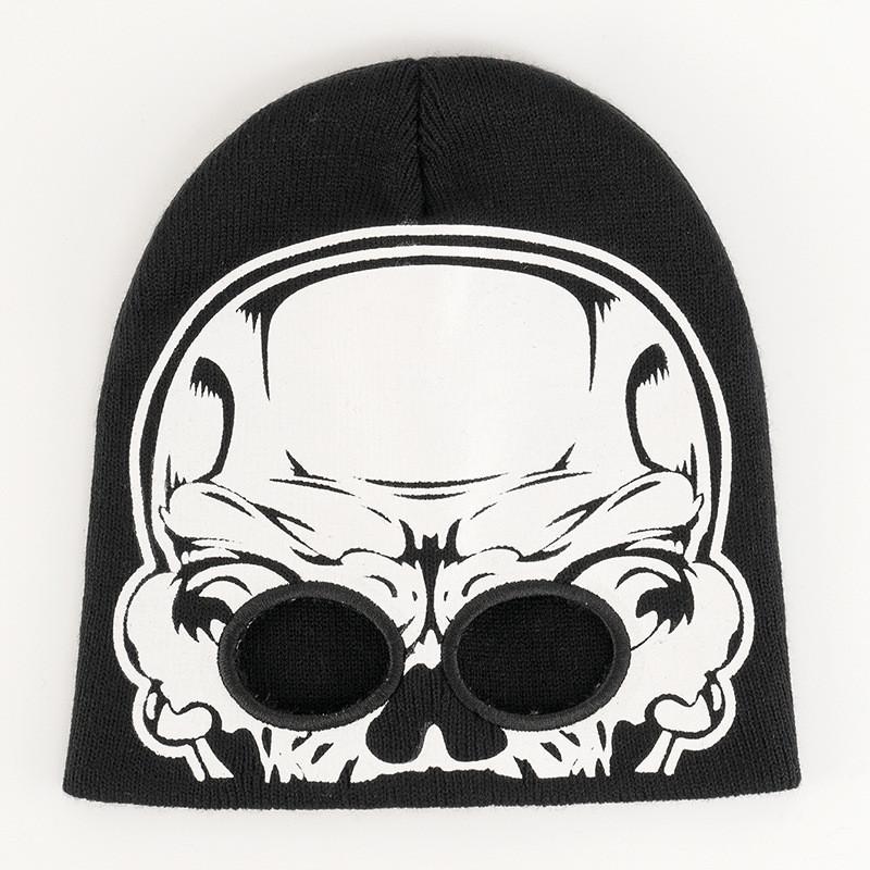 Alien Skeleton Knit Hat With Glowin Thed Ark Effect For Halloween And Winter Warmth