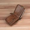 Leather Men’s Wallet Luxury Mens Purse Male Zipper Card Holders with Coin Pocket Wallets Gifts for Men Money Bag