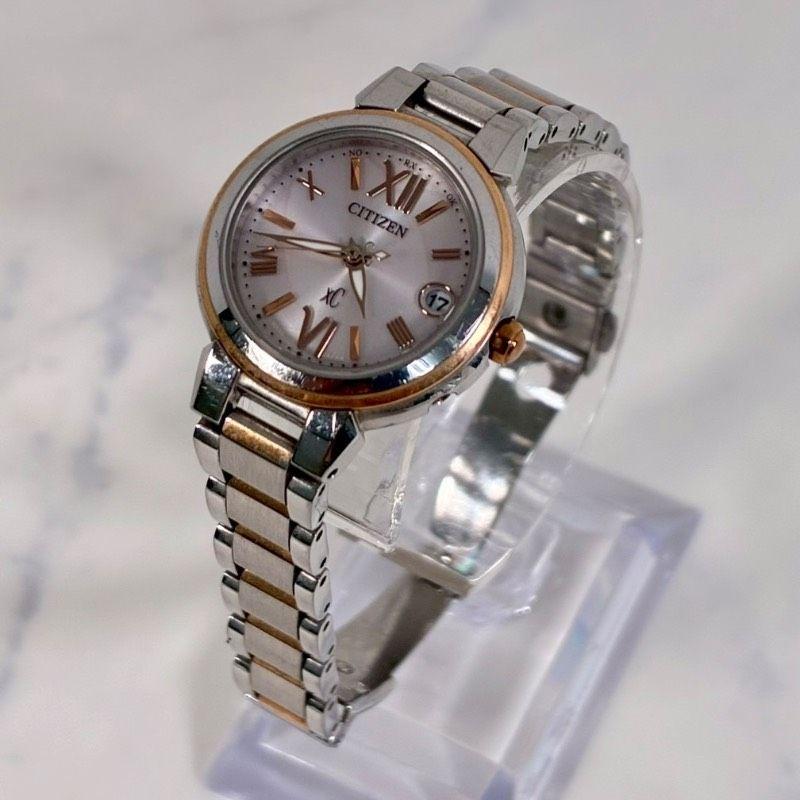 Used [Operation item] Citizen CITIZEN cross sea pink dial wristwatch 516K