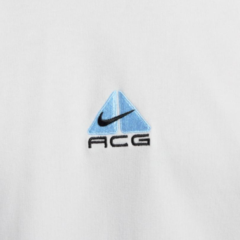 Nike ACG Lungs Logo Embroidered Ribbed Crew Neck Long Sleeve T-Shirt Men Tops Summit-White DR7753-123