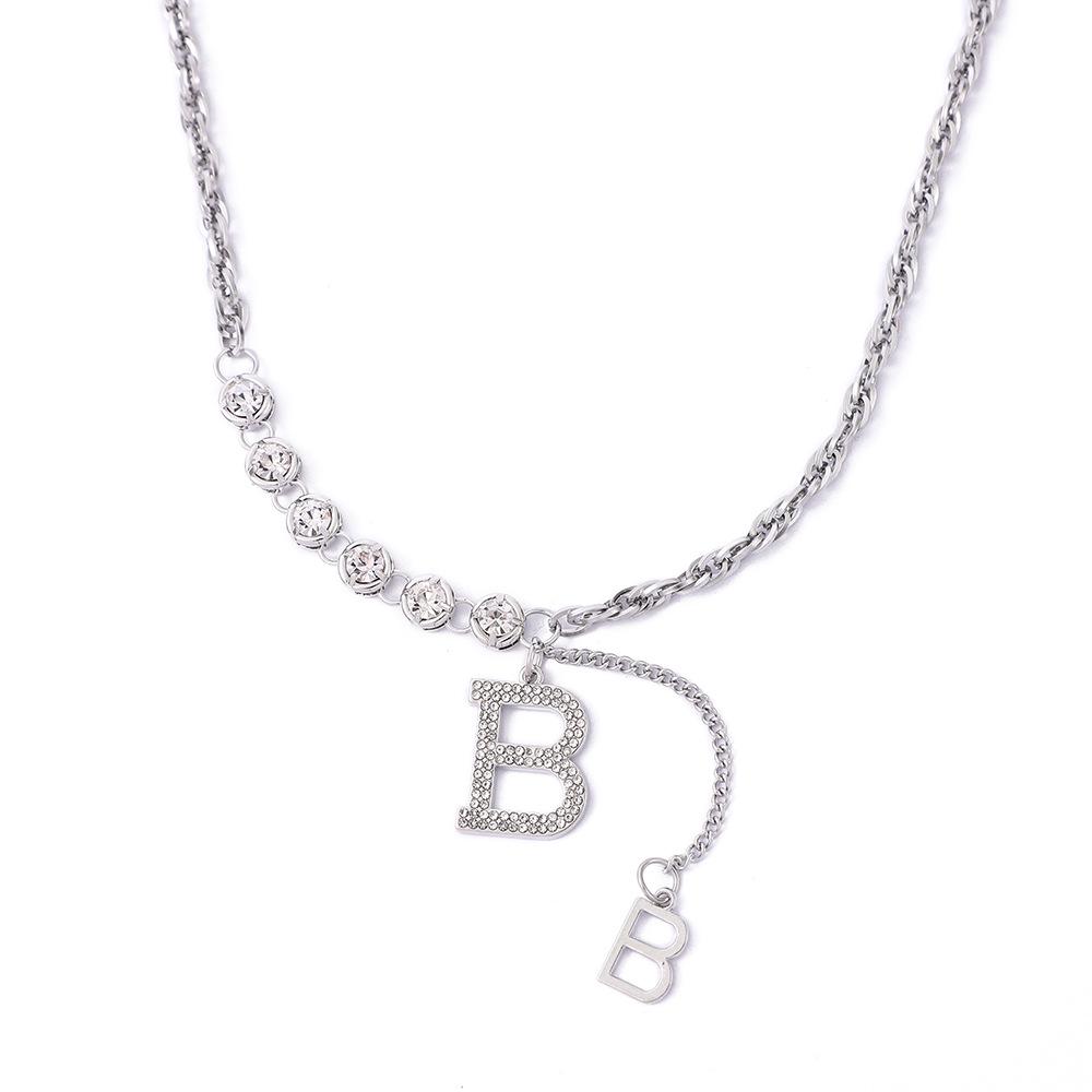 

Women s Dark Titanium Steel Hip Hop Chain Necklace - Non-Fading, Unique Design Clavicle Accessory