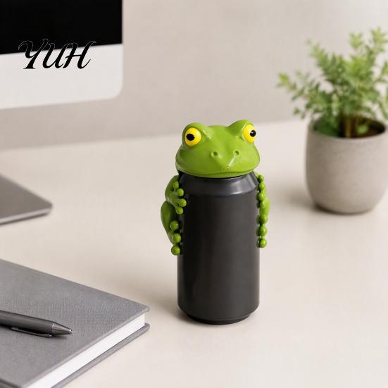 Creative Gift for Drinkers Reusable Animal Soda Can Lids 375ml Standard Cans, 3D Printed Frog Dinosaur Cola Accessories Shark Beverage Toppers