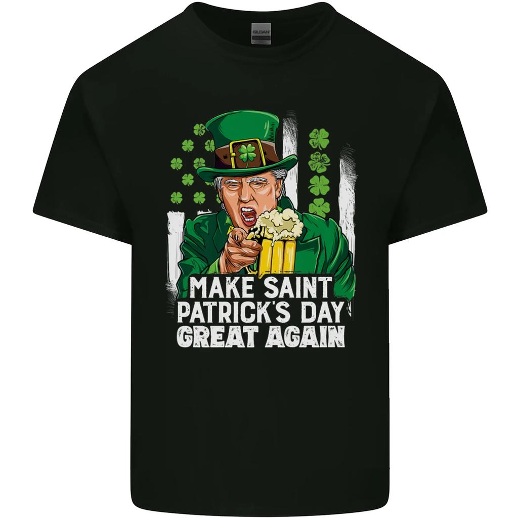 St Patricks Day Great Again Donald Trump Kids T-Shirt Childrens