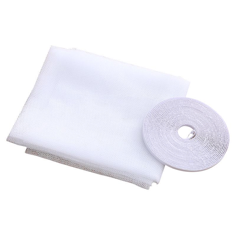 White Self-Adhesive Mosquito Net with Velcro - Easy DIY Invisible Mesh Screen