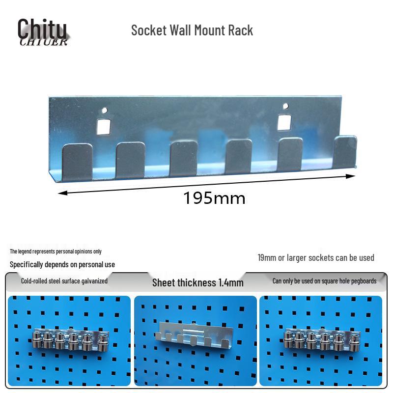 Stainless Steel Pegboard Rack & Hook Set for Tool Organization