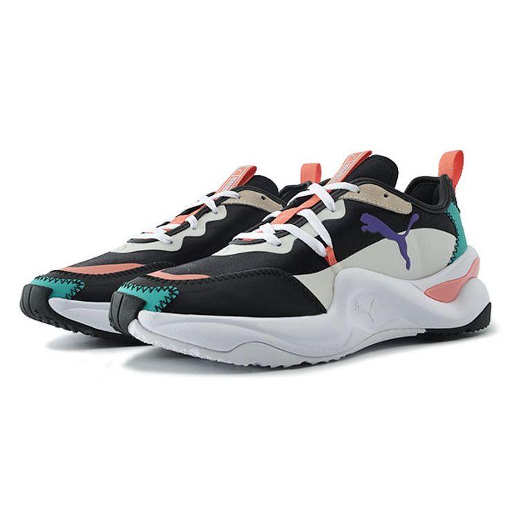 Puma Rise Extravaganza Low Top Dad Shoes Women sneaker Black Blue 373446-03