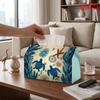 2D Flat 1pc, Tissue Box. Marine Life Pattern Napkin Dispenser, Reusable, Daily Desktop Tissue Storage Box, Suitable for Kitchen, Living Room, Bedroom,