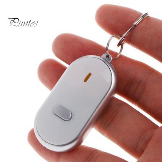 Whistle Activated Key Finder Finder, Portable Anti-Lost Device with Red LED Sound Light, Mini Locator Keychain for Car Keys, Bags, Wallets Wireless