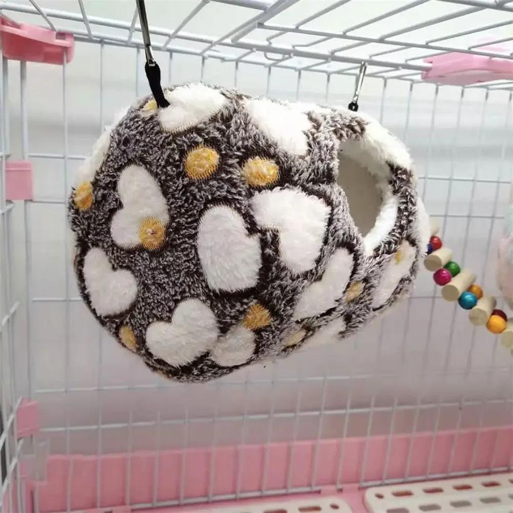 For Pet Supplies Hanging Bird Nest Plush Squirrel Beds Hamster Cage Pet Hammock Pet Sleeping Bag
