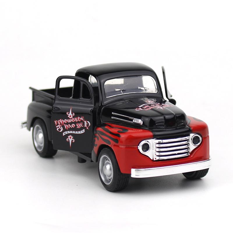Alloy Car Model Vintage Truck For Christmas Home Office Desktop Decoration Children Gift Decorations Template Car Models