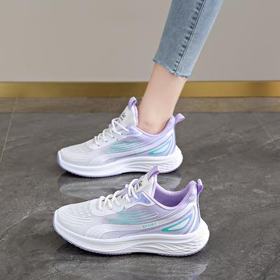 Women's Shoes, Sports Shoes, Women's New Summer Breathable Mesh Shoes, Lightweight Soft-soled Shock-absorbing Mesh Running Shoes