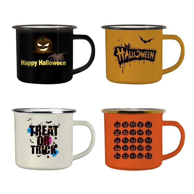 Export boutique thickened colored enamel enamel cup Christmas gift coffee cup camping mug customization