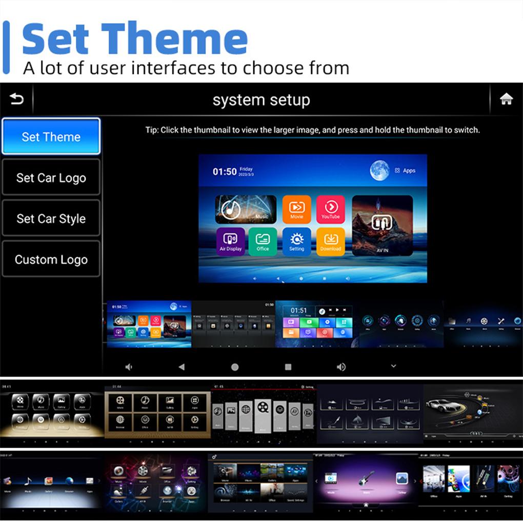 14" 4K Car Headrest Monitor HD IPS capacitive touch screen Multimedia TV Multifunction Tablet PC for  Carplay Android Auto WiFi