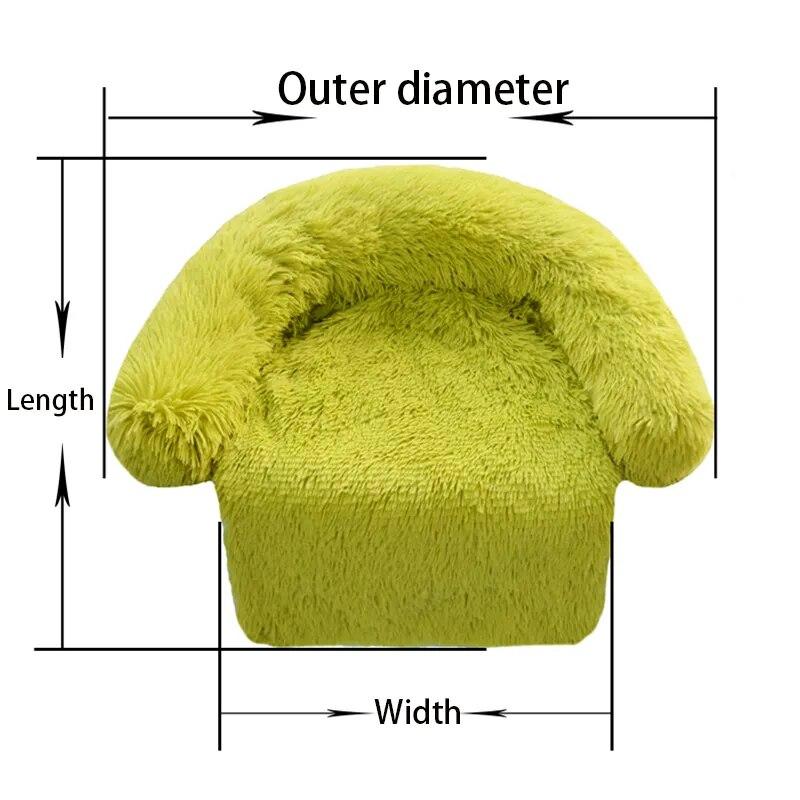 Large Round Comfortable Plush Kennel Plush Blanket Dual-use One Pet Kennel Dog Sofa Bed Pet Supplies Washable Soft Warm Nest Bed