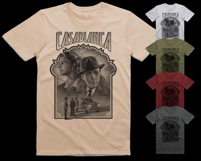 Casablanca V7 | T-shirt Vintage Film | T-shirt Graphique Film Cult Classique | Unisexe | Tailles S-5XL