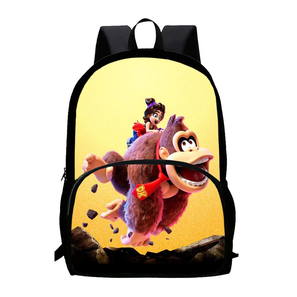 Donkey Kong Bananza Backpack With Large Capacity For School And College Use