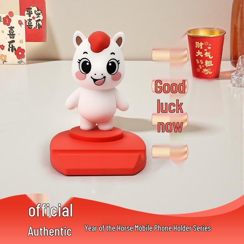Custom 3D Cartoon PVC Phone Holder: Cute Rubber Desktop Stand & Corporate Gift Customizable Corporate Mascot Holder
