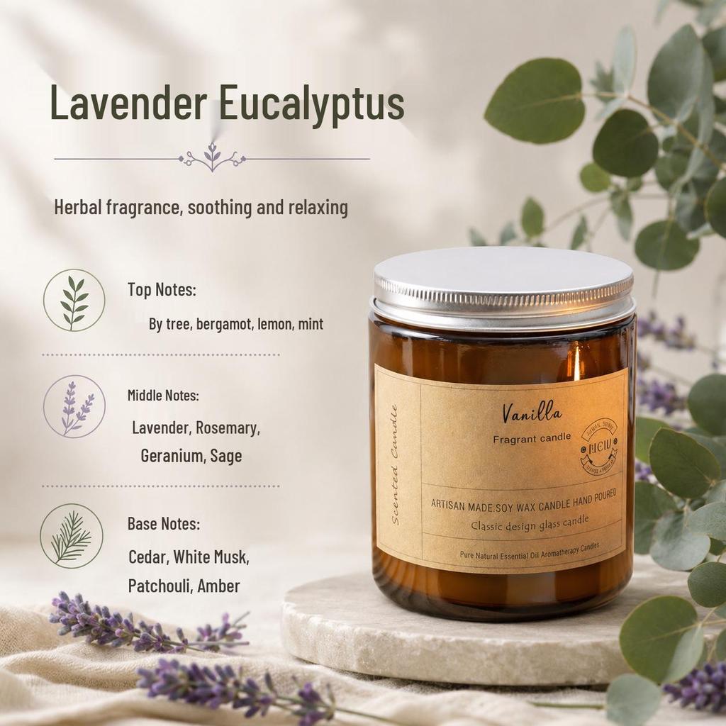 Luxury Long-lasting Soy Wax Candle - High-end Glass, Indoor Aroma, Perfect for Bedroom Decor & Gifts