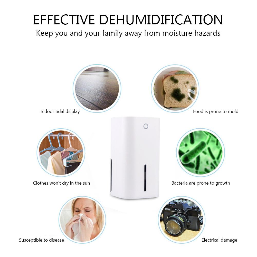 Mini Air Dehumidifier Ultra Quiet Moisture Absorbent Dehumidifier Portable Moisture Absorbing Machine for Bedroom Laundry Room