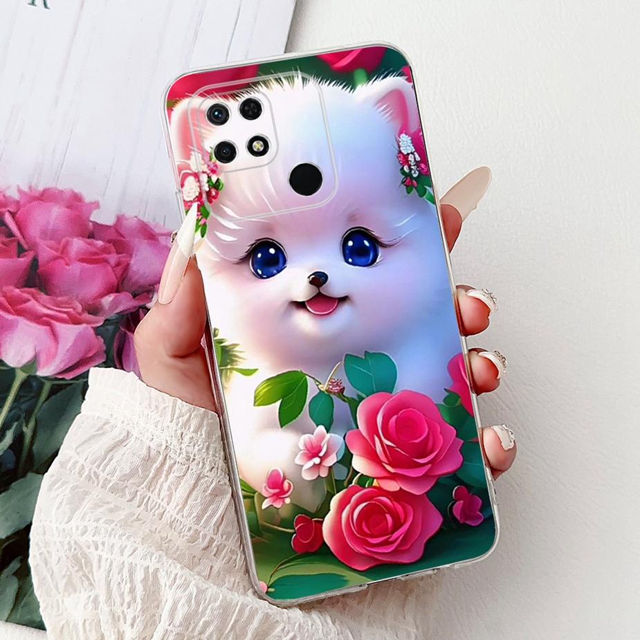 For Xiaomi Redmi 10C Case Cute Cat Luxury Butterfly Painted Cover 6.71'' Soft Silicone Case For Xiaomi Redmi 10C Redmi10C Fundas