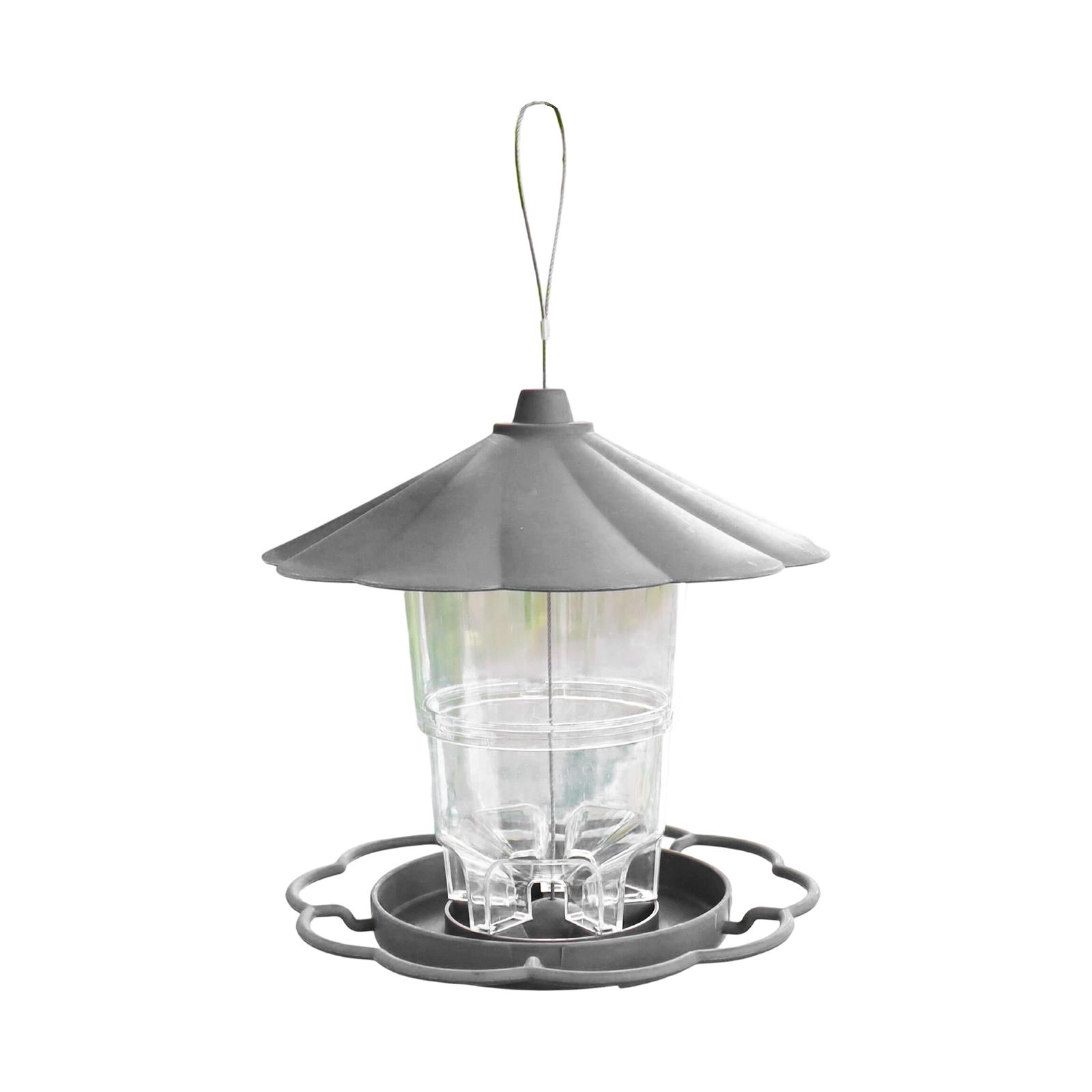 Hanging Wild Bird Feeder, Large Capacity Retractable Outdoor Bird Feeding Station With  Roof One Size