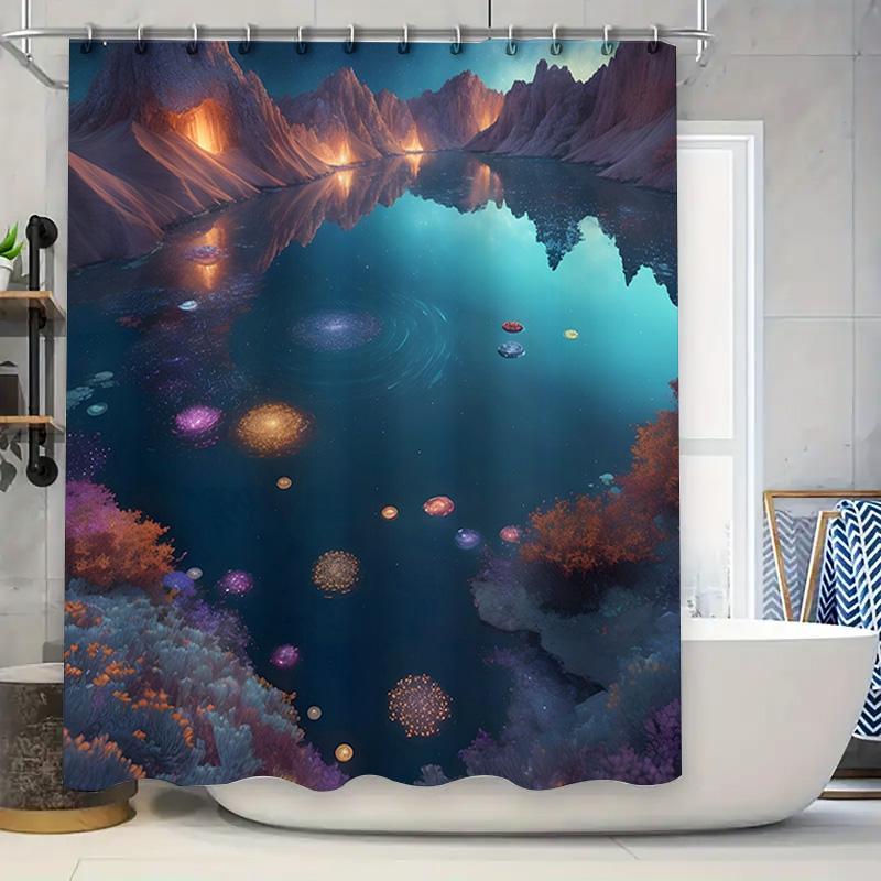 

Напечатанная на 3D шторка для душа Водонепроницаемый декор для ванной Комнатные шторы для домашнего декора Разных цветов Дизайн абстрактного искусства С 90x180cm