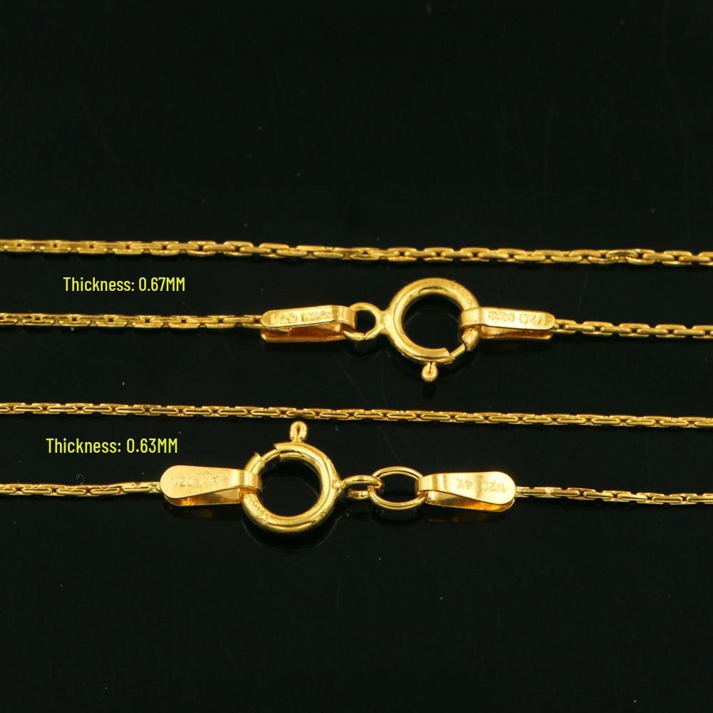 

Ожерелье-цепочка «Змеиная кость» из золота 14 карат для женщин 0.63mm chain thickness