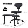 ADHD Desk Chair, ADHD Chair for Adults, Cross Legged Office Chair with Wheels, Criss Cross Desk Chair with Lumbar Support and Height Adjustable