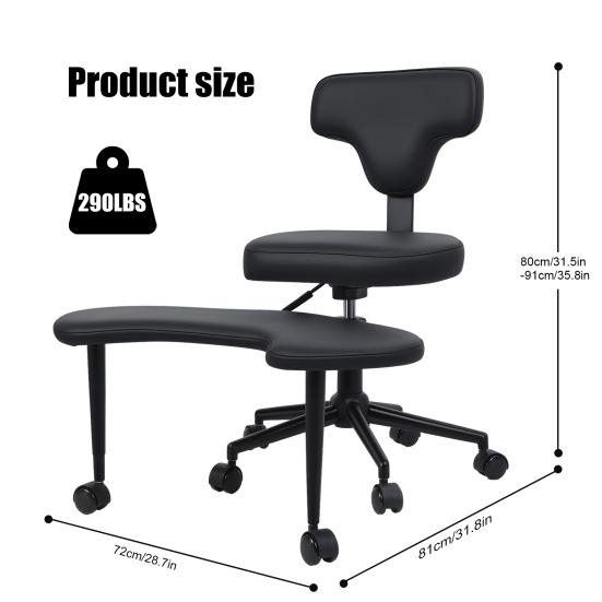 ADHD Desk Chair, ADHD Chair for Adults, Cross Legged Office Chair with Wheels, Criss Cross Desk Chair with Lumbar Support and Height Adjustable