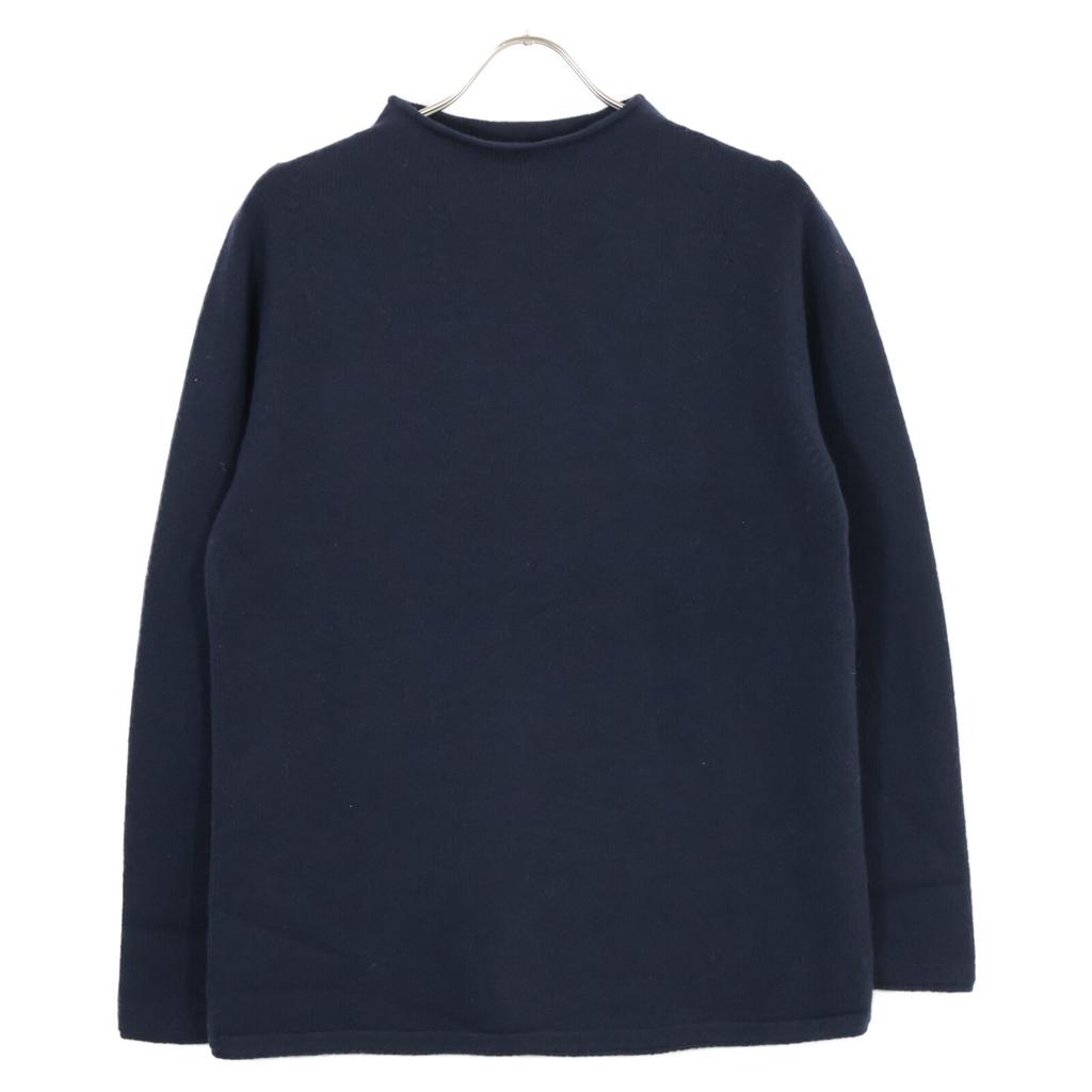 TOYOBOSHI UTSUGI 13IT-BC0004 Navy Cashmere 100% Mock Neck Sweater Tops 2 NavyUsed