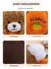 Barcelona Pumpkin Bear Plush Toy - Cute Little Sleep Companion Pillow and Perfect Girlfriend Birthday Gift.