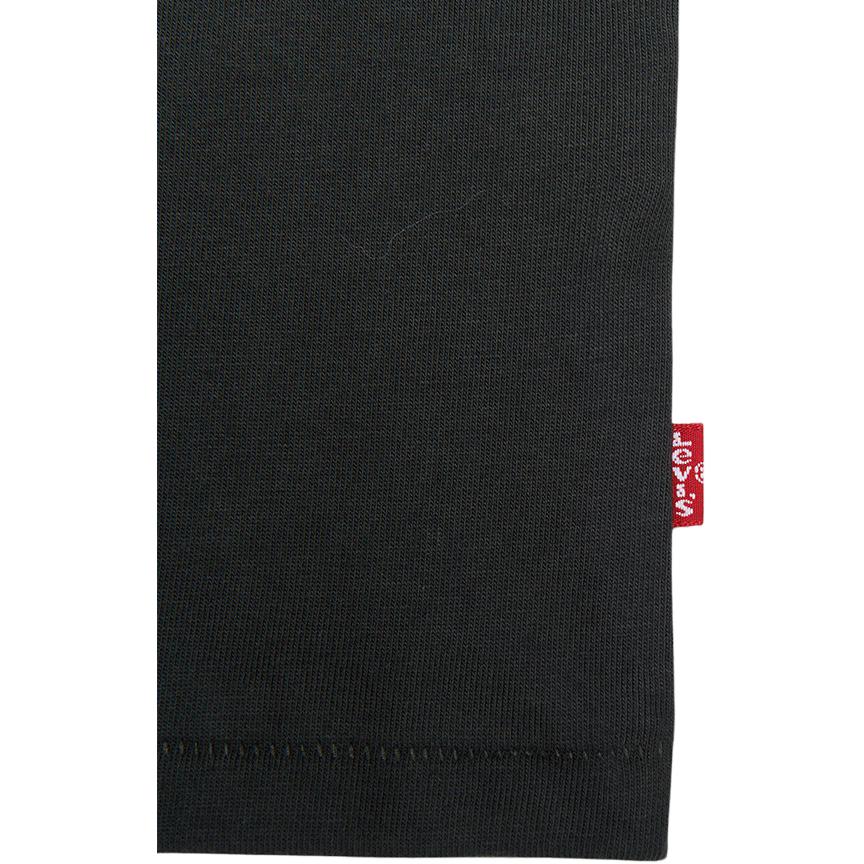 Levis Letter Logo Print Simple Round Neck Pullover Short Sleeve T-Shirt Women T-Shirts Black 0019G-0000
