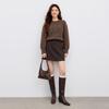 Qiu Shui Yi Ren Women's Crew Neck Long-Sleeve Knit Sweater