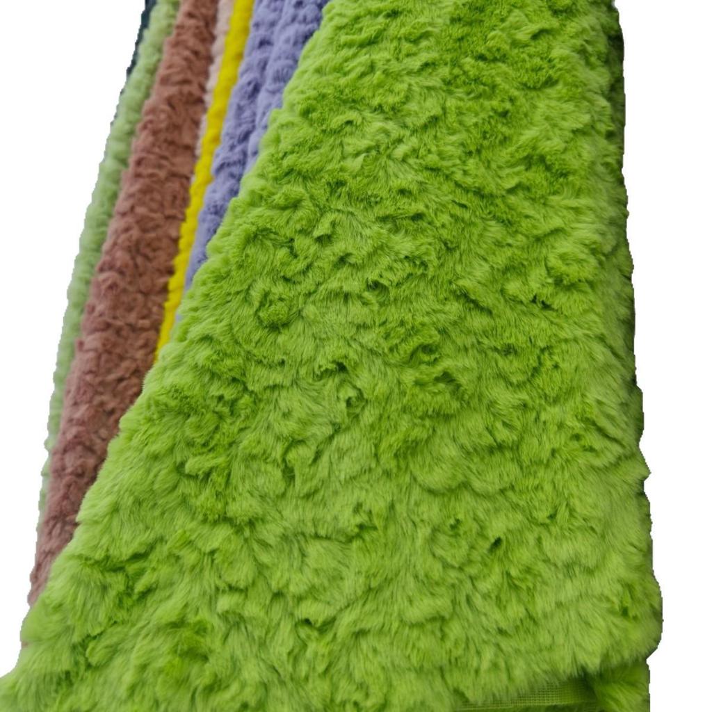 Rabbit Fur Short Plush Fabric for Cushions, Blankets, and Dolls - Plain Color