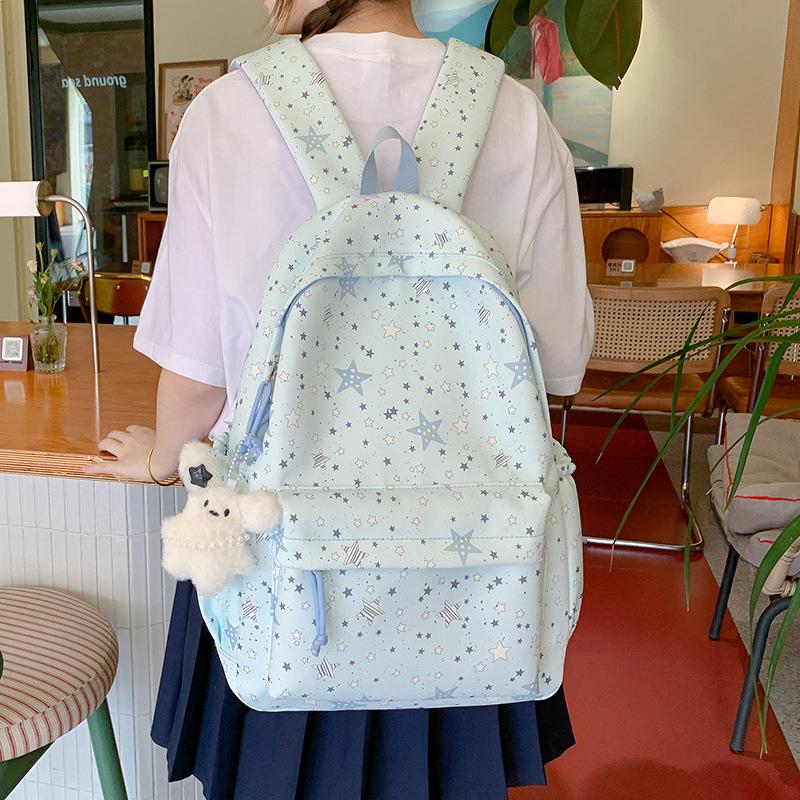 Cartable Japonais nouveau grand volume cartable fille mignon petit frais littéraire sac à dos décontracté étoile fille étudiant sac à dos