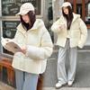 Women's Winter Loose Cotton-padded Jacket Fashionable Hooded Warm Coat Short Cotton Coat