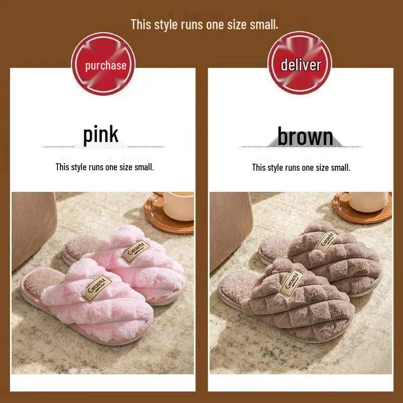 Trendy Cotton Non-Slip Indoor Slippers for Women & Couples, Perfect for Autumn and Winter