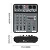 Portable 4 Channel Sound Mixer Built-in Headphone Output Port for Karaoke, Streaming, and Stage Performances