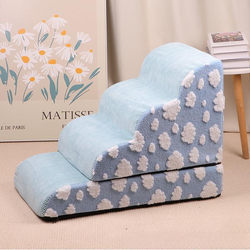 Safety Ramps Pet Stairs for Small Dogs Cats Non Slip Washable Foam Steps Climbing Ladder for Sofa Bed Accessories Dog Ramp