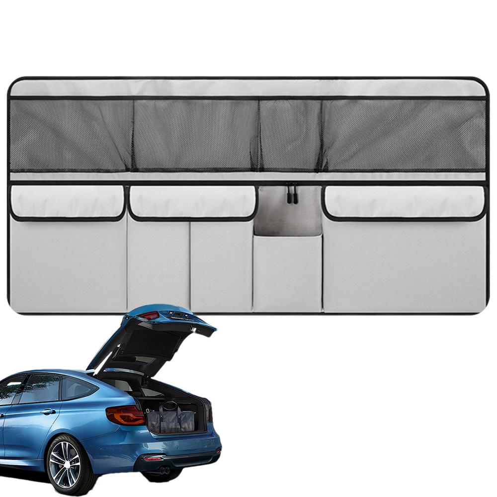 Back Seat Trunk Organizer Bag Car Trunk Storage Back Seat Waterproof Organizer Minivan Caravan Multiple Pockets Organization Bag