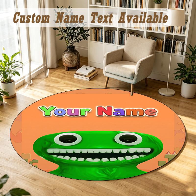 Round Rug Custom NameGarten of Banban Pattern Non Slip Carpet Home Floor Decor