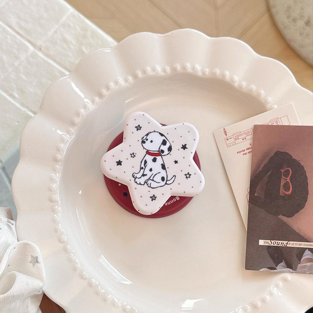 Spotted puppy magnetic suction bracket for 17 apple 17pm mobile phone case iphone16 cute 15 soft cover 13 personality