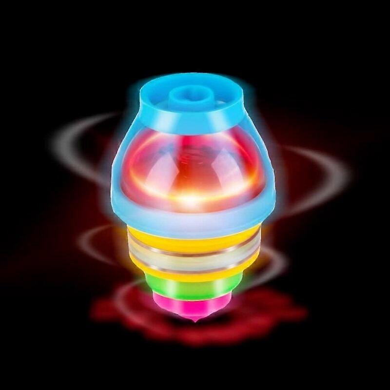 1Pcs Spinning Top Flash Luminous Spinning Tops Toy Colorful Top Ejection Toy Flashing Led Gyroscope Children Classic Toys