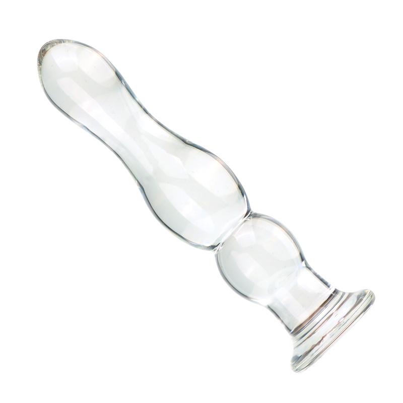 VaHppy Skleněné anální špunty Tenké a dlouhé Deep Anální vytahovací korálky Unisex Gay Sex Toys Dildo Masturbators SM BDSM