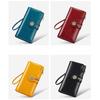 Women's High-end Genuine Leather Wallet Long Cowhide Wallet Anti-theft Brush Retro Wallet