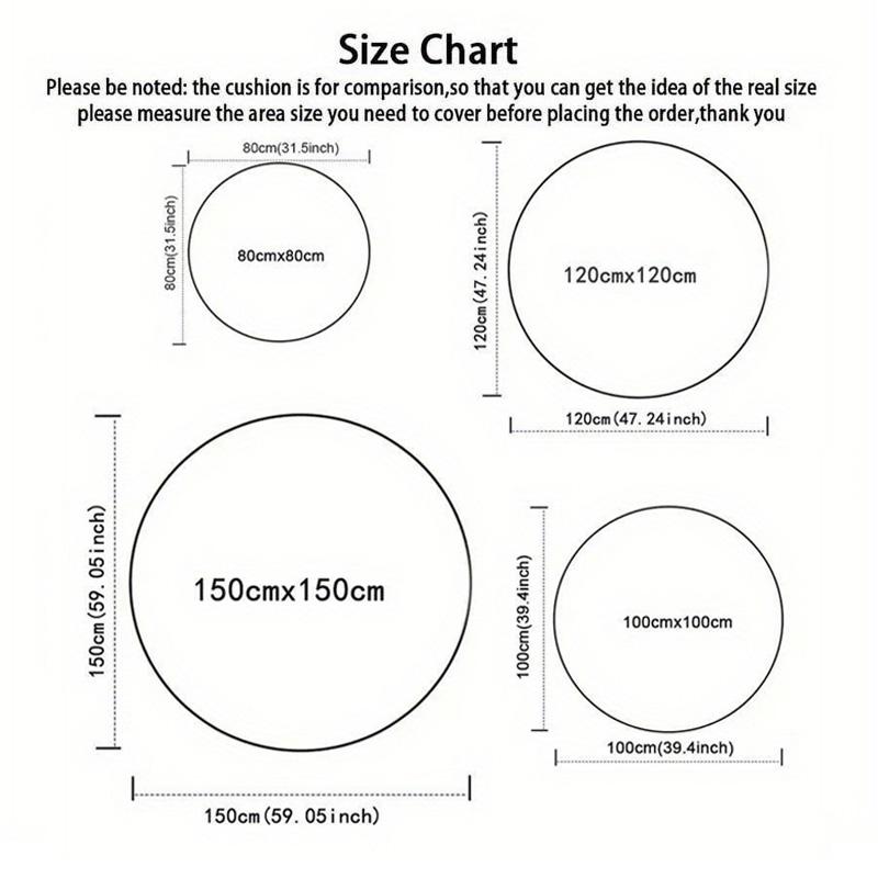 Animal Circular Rug - Office Decorative Carpet For Living Room Bedroom Door Mat Floor Rug Computer Chair Area Rug