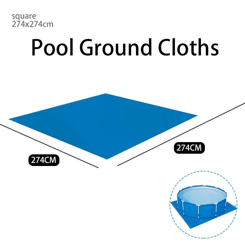 Swimming Pool Cover  Pool Ground Cloth Waterproof PE Foldable Inflatable for Above Ground Pool Family Pools Outdoor Paddling
